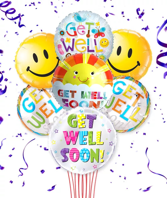 Get Well Balloon Bunch